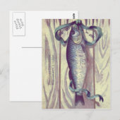 Fish Green Ribbon Franse deur Briefkaart (Voorkant / Achterkant)