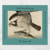 Fish Hawk, Osprey, uit Audubon's Birds of America Bier Etiket (Enkel label)