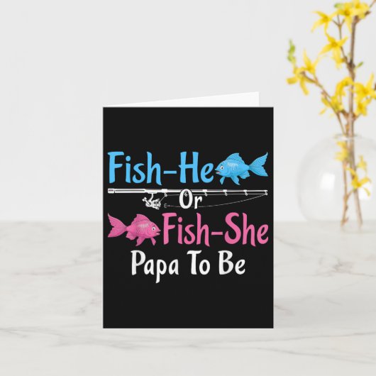 Fish-he of Fish-she papa om gender te zijn onthull Kaart (Gele Bloem)