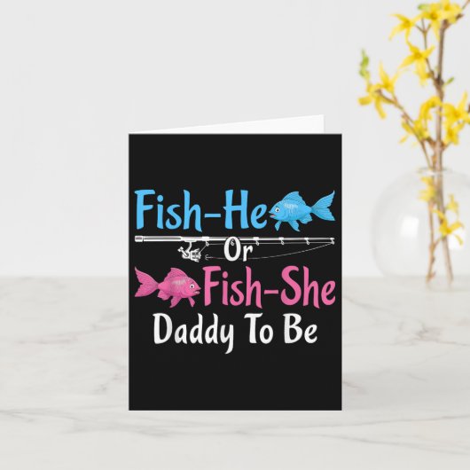 Fish-he of Fish-she-papa om gender te zijn onthull Kaart (Gele Bloem)