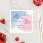 Fish-he or Fish-she gender reveal napkins Servet (Insitu)
