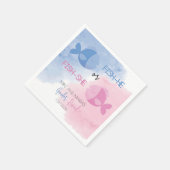 Fish-he or Fish-she gender reveal napkins Servet (Hoek)