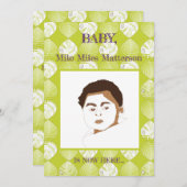 Fish Head laat nieuwe kiwi witte geboorte achter Aankondiging (Voorkant / Achterkant)