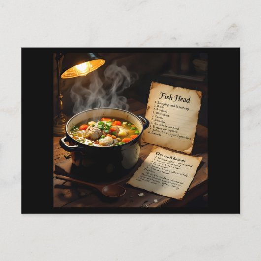 Fish head soup caribbean briefkaart (Voorkant)