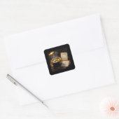 Fish head soup caribbean vierkante sticker (Envelop)