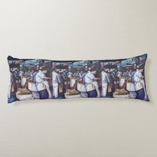 Fish Head Soup, Singapore Lichaamskussen (Achterkant)