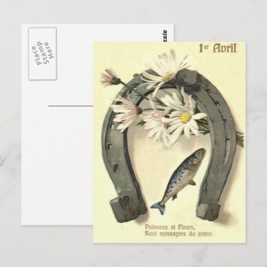 Fish Hoefijzer Daisy Briefkaart (Voorkant / Achterkant)
