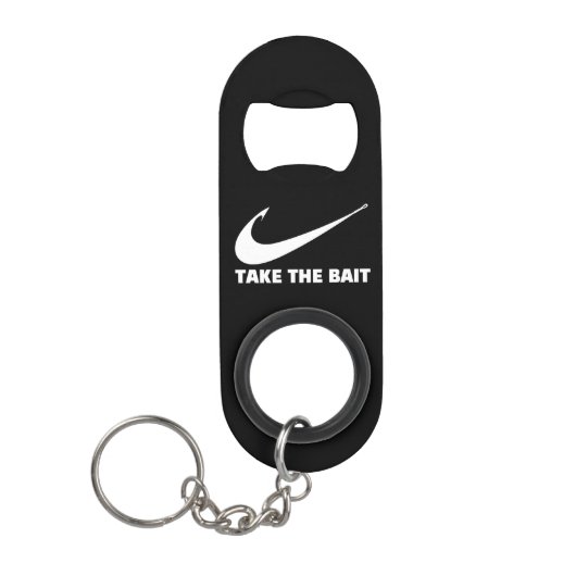 Fish Hook-Fisherman Core-Take the Bait-Black Mini Flessenopener (Voorkant)