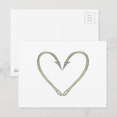 Fish Hook Heart Briefkaart (Voorkant / Achterkant)