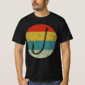 FISH HOOK retro  silhouette 70s T-shirt (Voorkant)