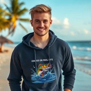 Fish-hooked op het echte leven hoodie