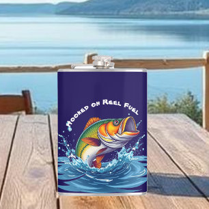Fish-Hooked op Reel Fuel-Funny Heupfles