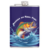Fish-Hooked op Reel Fuel-Funny Heupfles (Voorkant)