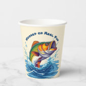 Fish-Hooked op Reel Fun Papieren Bekers (Voorkant)