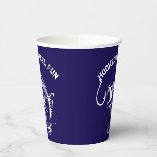 Fish-Hooked op Reel Fun Papieren Bekers (Links)