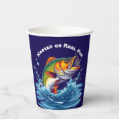 Fish-Hooked op Reel Fun Papieren Bekers (Achterkant)