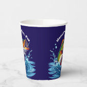 Fish-Hooked op Reel Fun Papieren Bekers (Links)