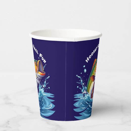 Fish-Hooked op Reel Fun Papieren Bekers (Rechts)