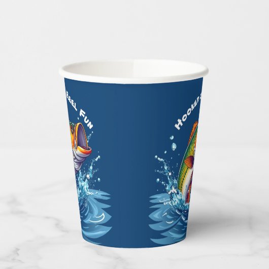 Fish-Hooked op Reel Fun Papieren Bekers (Links)