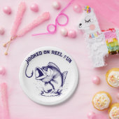 Fish-Hooked op Reel Fun Papieren Bordje (Feest)