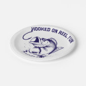Fish-Hooked op Reel Fun Papieren Bordje (Gekanteld)
