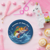 Fish-Hooked op Reel Fun Papieren Bordje (Feest)