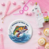 Fish-Hooked op Reel Fun Papieren Bordje (Feest)