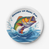 Fish-Hooked op Reel Fun Papieren Bordje (Voorkant)