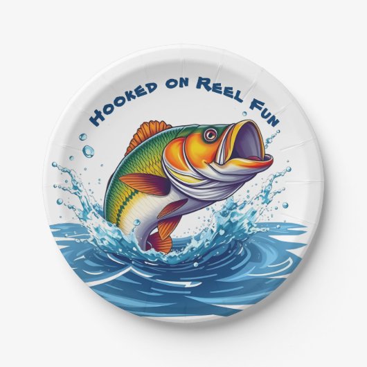 Fish-Hooked op Reel Fun Papieren Bordje (Voorkant)