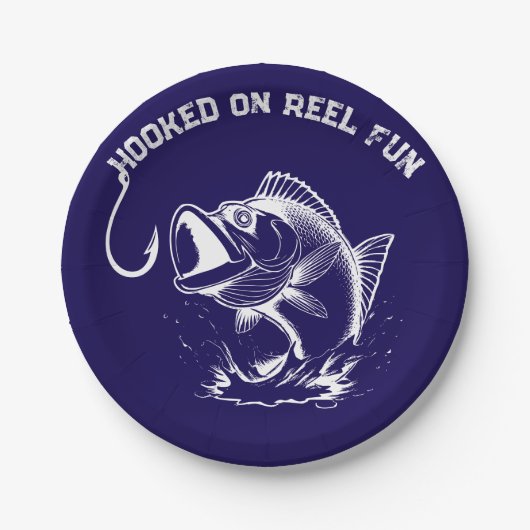 Fish-Hooked op Reel Fun Papieren Bordje (Voorkant)