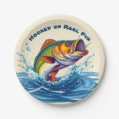 Fish-Hooked op Reel Fun Papieren Bordje (Voorkant)