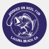 Fish-Hooked op Reel Fun Ronde Sticker (Voorkant)