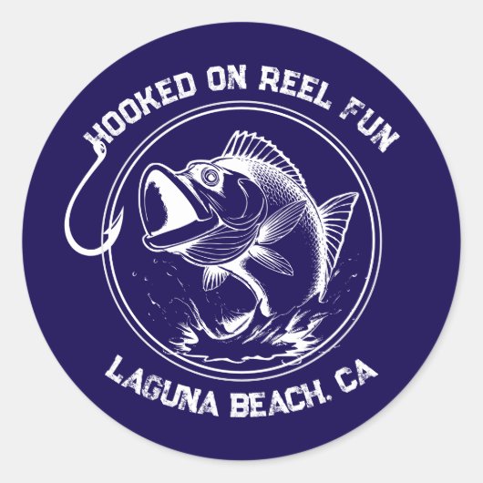 Fish-Hooked op Reel Fun Ronde Sticker (Voorkant)