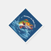 Fish-Hooked op Reel Fun Servet (Hoek)