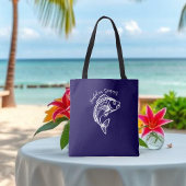 Fish-Hooked op Summer-Blue Tote Bag