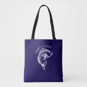 Fish-Hooked op Summer-Blue Tote Bag (Voorkant)