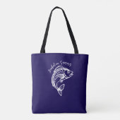 Fish-Hooked op Summer-Blue Tote Bag (Achterkant)