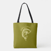 Fish-Hooked op Summer-Olive Tote Bag (Achterkant)