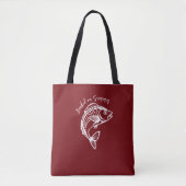 Fish-Hooked op Zomer DarkCherry Red Tote Bag (Voorkant)