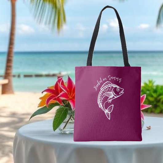 Fish-Hooked tijdens de zomer Tote Bag
