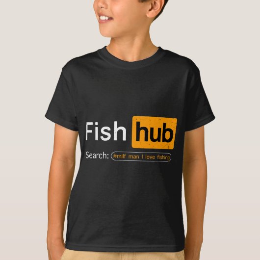 Fish Hub Funny Dirty Vist Joke MILF Man I Love T-shirt (Voorkant)