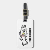 Fish Illinois Bass Bagagelabel (Voorkant verticaal)