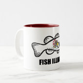 Fish Illinois Bass Tweekleurige Koffiemok (Voorkant links)