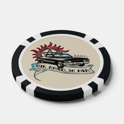Fish Impala del 67 nera  Poker Chips (Enkel)