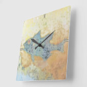 Fish in Shallow Water Vierkante Klok (Hoek)