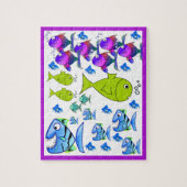 Fish Jigzaag Puzzle Legpuzzel (Verticaal)