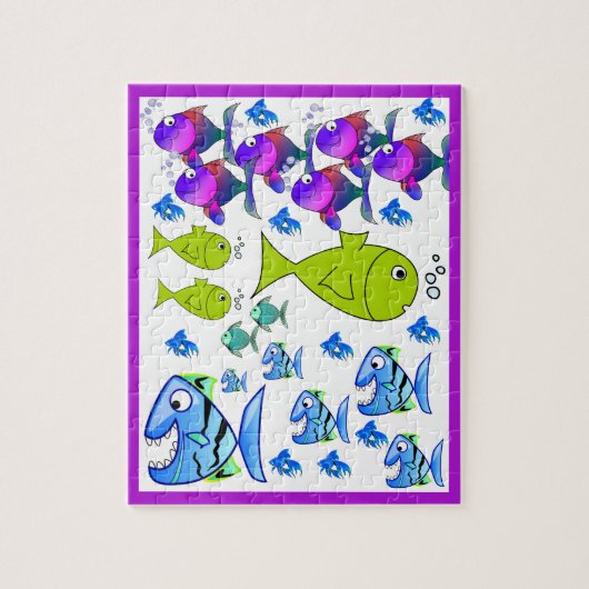 Fish Jigzaag Puzzle Legpuzzel (Verticaal)