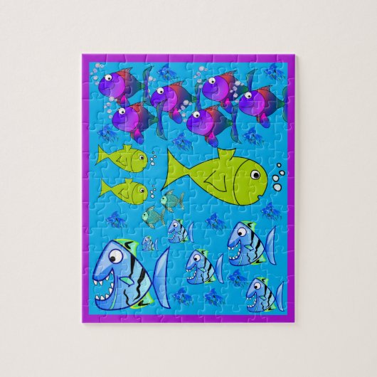 Fish Jigzaag Puzzle Legpuzzel (Verticaal)