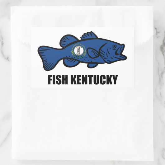 Fish Kentucky Rechthoekige Sticker (Tas)