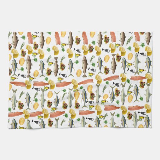 Fish Kitchen Hand Towel Theedoek (Horizontaal)